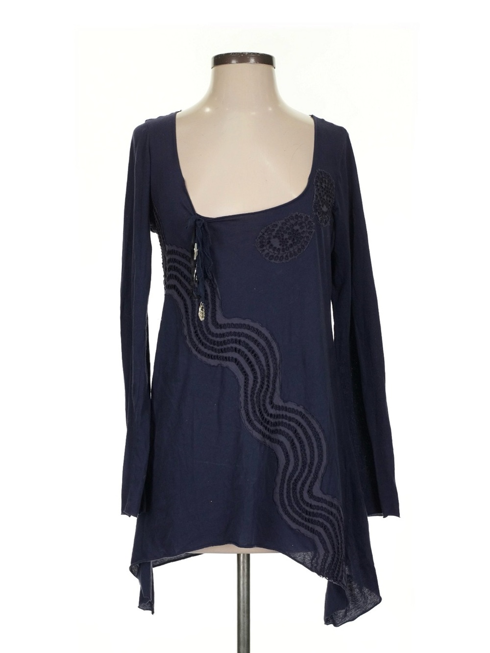 Johnny Was 4 Love & Liberty Navy Tunic Top 💙 💫 - Picture 2 of 4